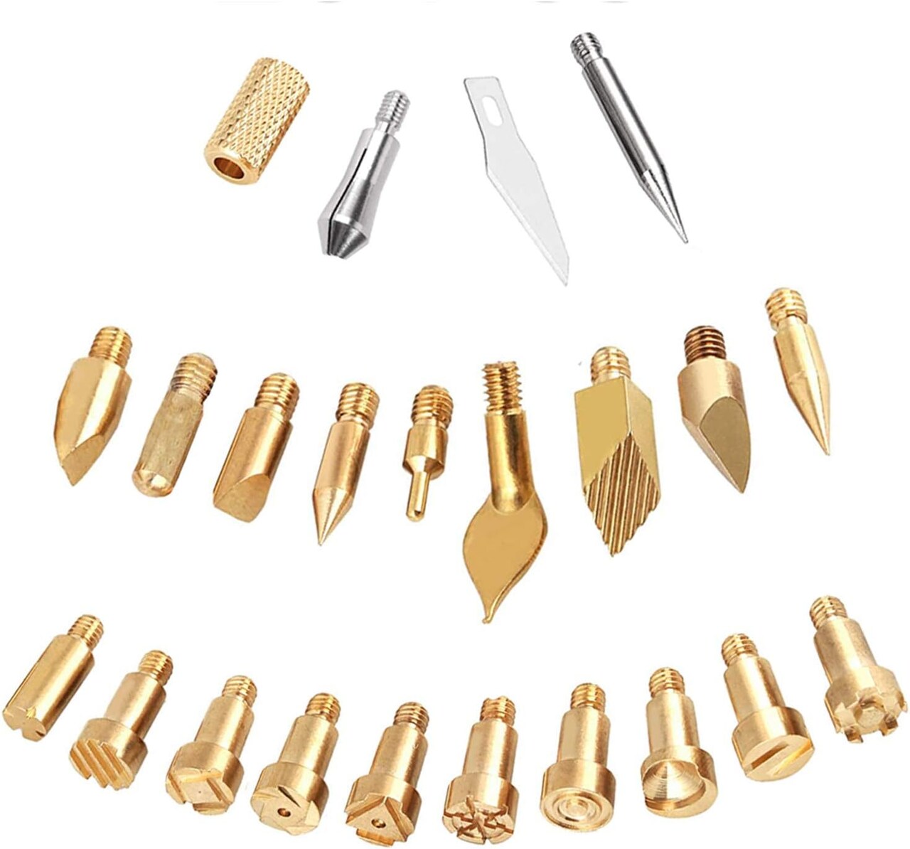 23-Piece Pyrography Tip Set – Wood Burning Tool Tips for Carving & DIY Crafts.